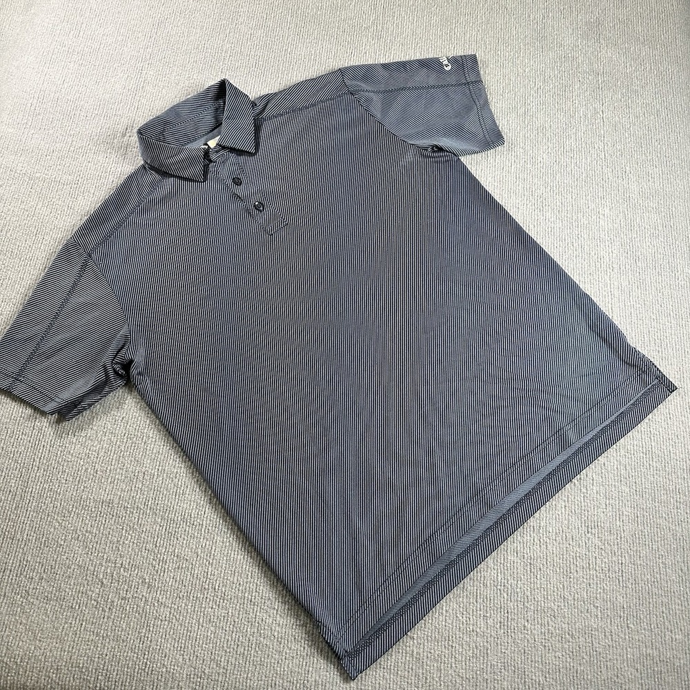 Callaway‎ Opti Dri Polo Golf Shirt Mens Size Medium Blue Striped Stretch